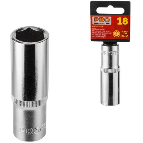 Deep Socket 1/2" Drive 17 mm 6-Point PRO STARTUL (PRO-52117)