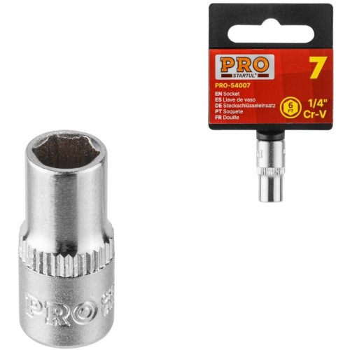 Socket 1/4" Drive 4 mm 6-Point PRO STARTUL (PRO-54004)