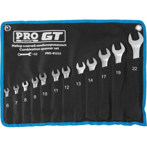 Combination Wrench Set 6-22 mm 12 pcs. PRO STARTUL GT PRO-81212 Combination Wrench Set 6-22 mm 12 pcs. PRO STARTUL GT PRO-81212
