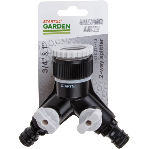 Hose Splitter Tee 3/4" and 1" STARTUL Garden Silver Line ST6017-13