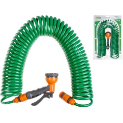 Coiled Garden Hose Set STARTUL Garden 15 m with Sprayer Kit ST6012-09