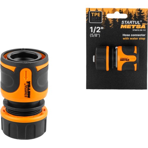 Quick-Connect Hose Coupling 1/2"(5/8") STARTUL Metsa ST6013-06-1/2