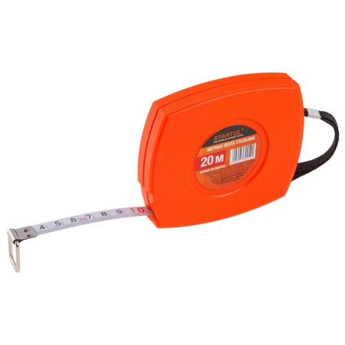 Measuring tape 20 m, steel, plastic housing