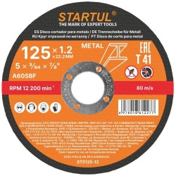 Cutting Disc 125x1.2x22.2 mm for Metal STARTUL Standart ST5125-12 Cutting Disc 125x1.2x22.2 mm for Metal STARTUL Standart ST5125-12
